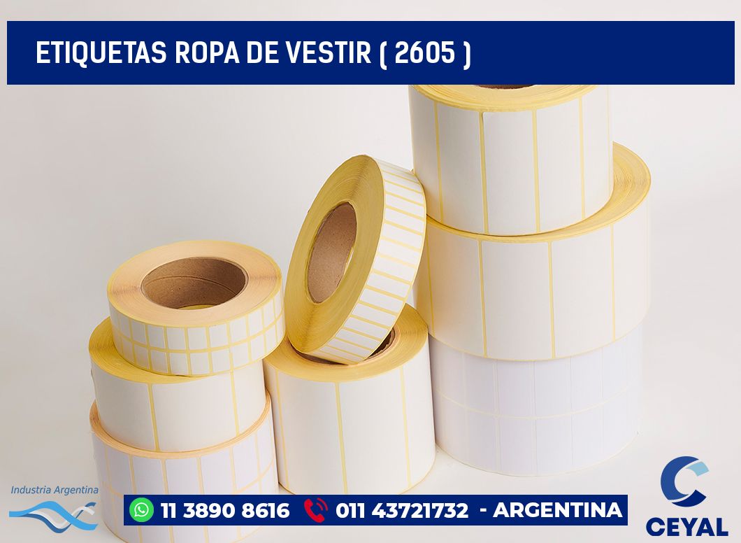 ETIQUETAS ROPA DE VESTIR ( 2605 )