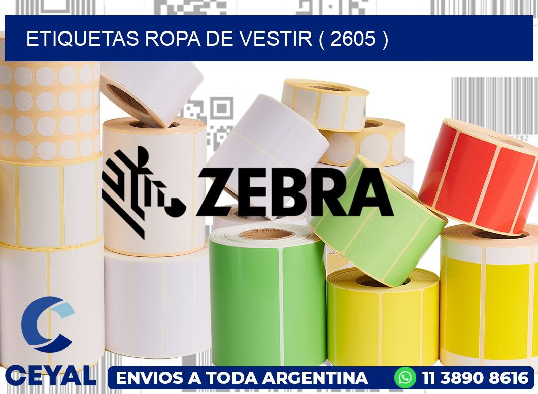 ETIQUETAS ROPA DE VESTIR ( 2605 )