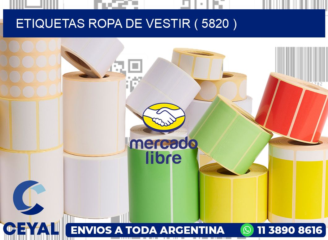 ETIQUETAS ROPA DE VESTIR ( 5820 )