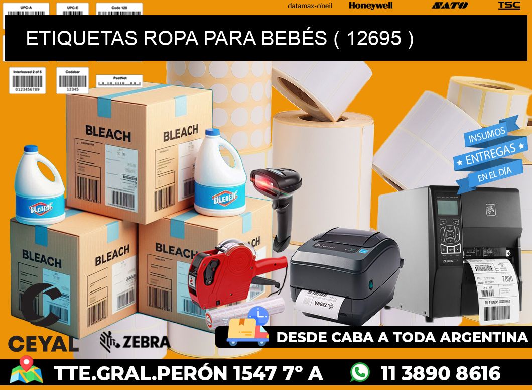 ETIQUETAS ROPA PARA BEBÉS ( 12695 )