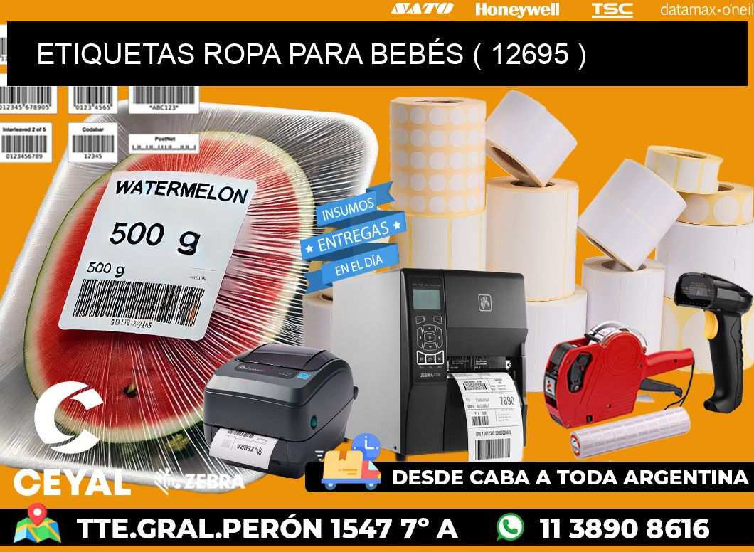 ETIQUETAS ROPA PARA BEBÉS ( 12695 )