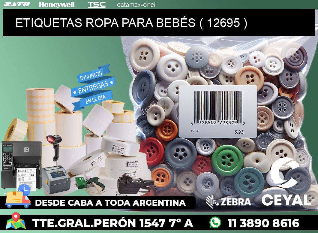 ETIQUETAS ROPA PARA BEBÉS ( 12695 )