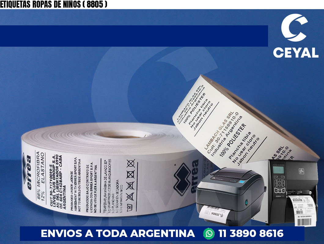 ETIQUETAS ROPAS DE NIÑOS ( 8805 )