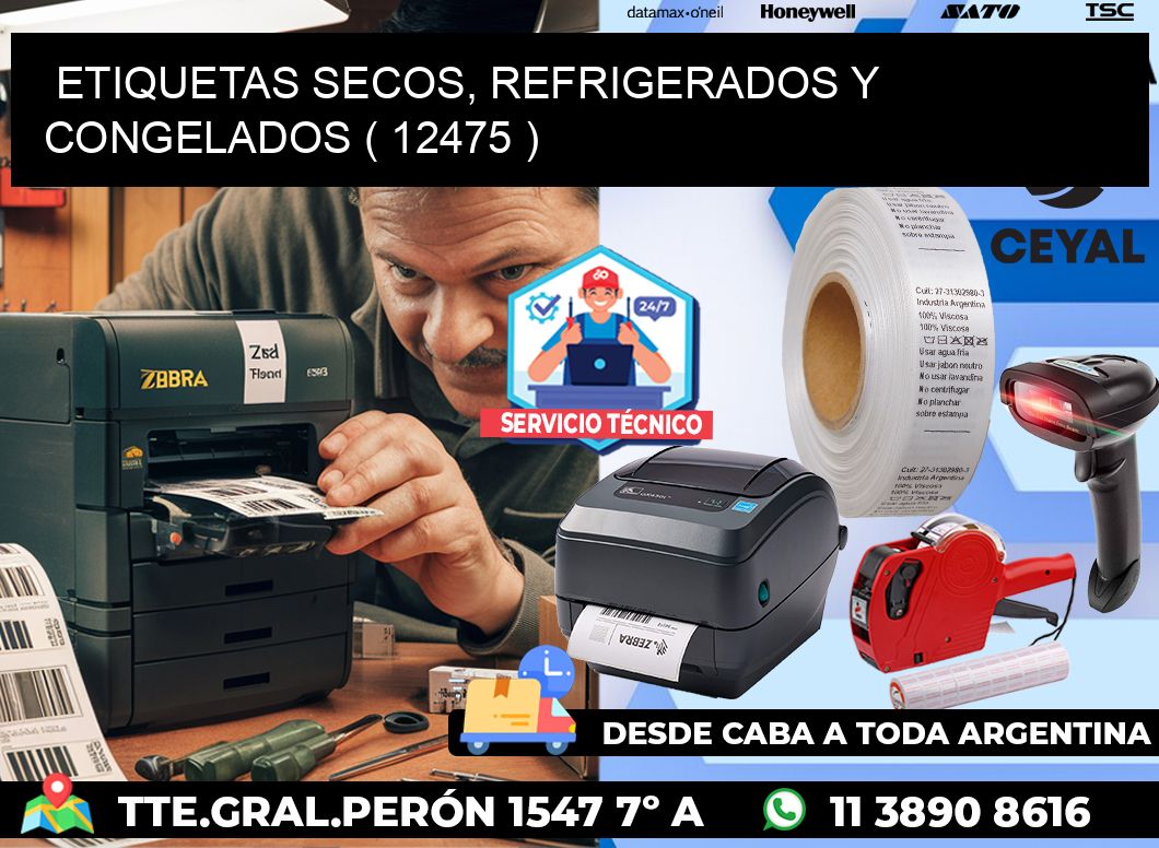 ETIQUETAS SECOS, REFRIGERADOS Y CONGELADOS ( 12475 )