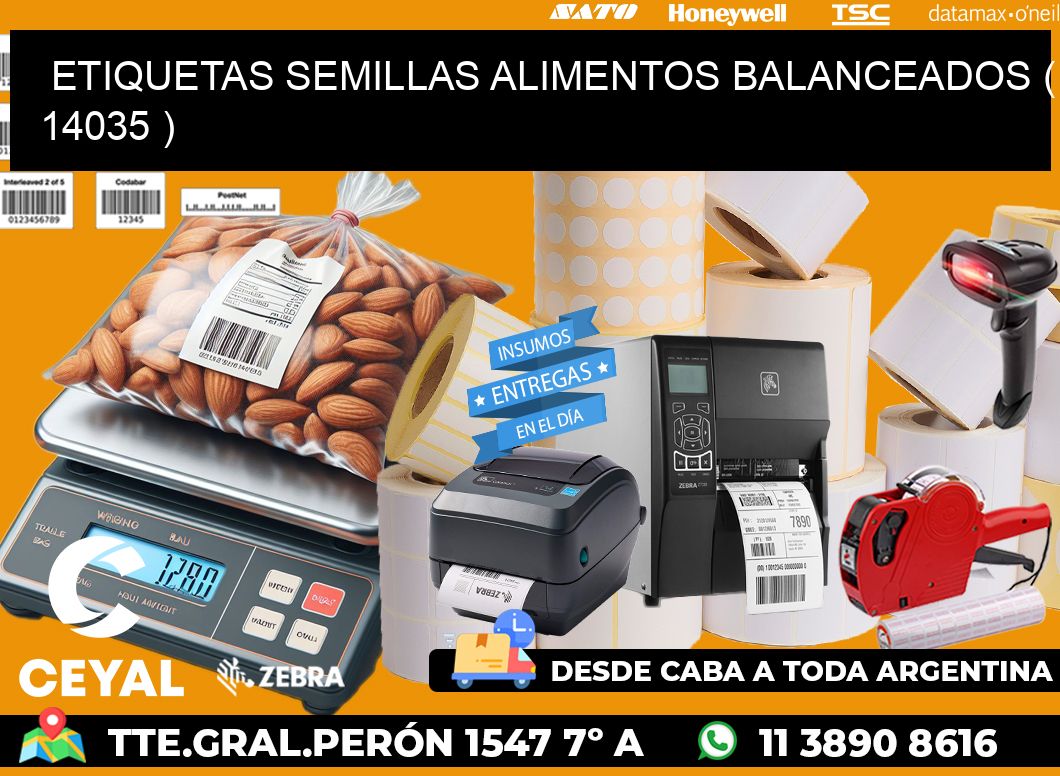 ETIQUETAS SEMILLAS ALIMENTOS BALANCEADOS ( 14035 )