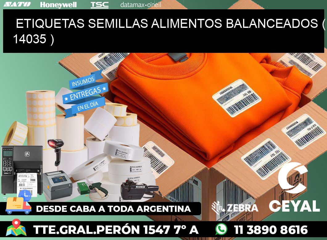 ETIQUETAS SEMILLAS ALIMENTOS BALANCEADOS ( 14035 )