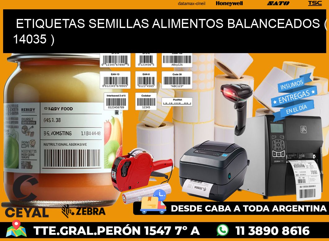 ETIQUETAS SEMILLAS ALIMENTOS BALANCEADOS ( 14035 )