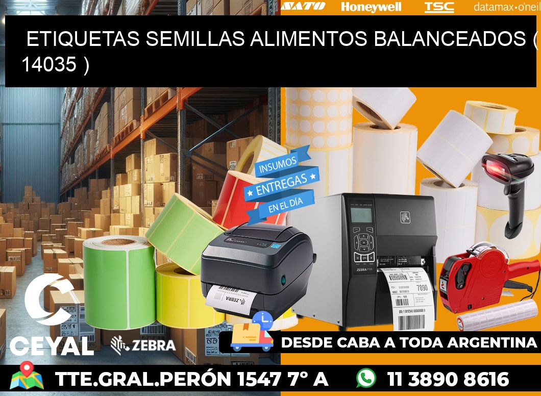 ETIQUETAS SEMILLAS ALIMENTOS BALANCEADOS ( 14035 )