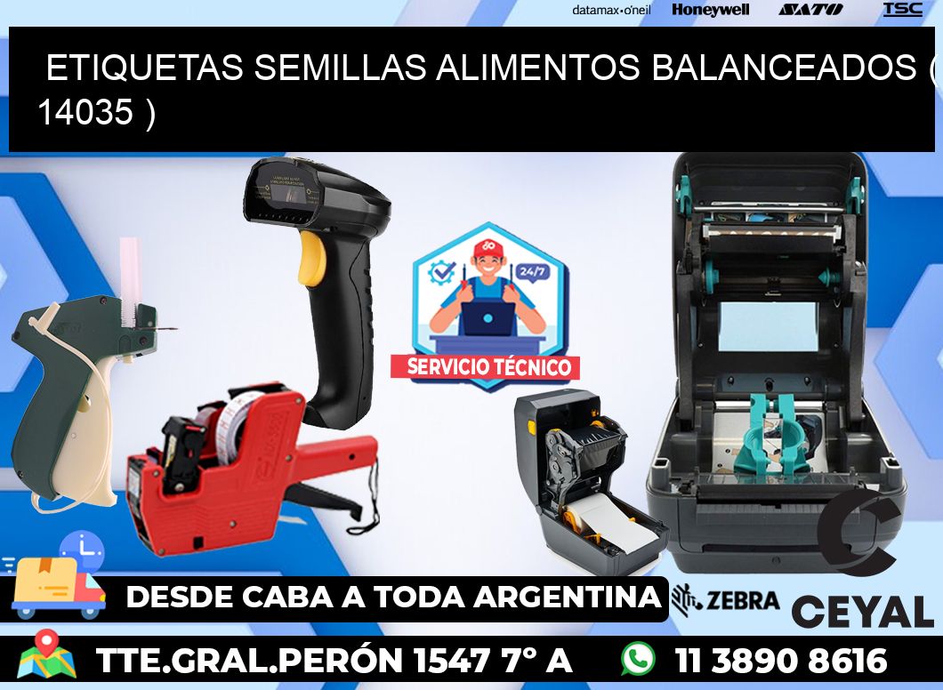 ETIQUETAS SEMILLAS ALIMENTOS BALANCEADOS ( 14035 )