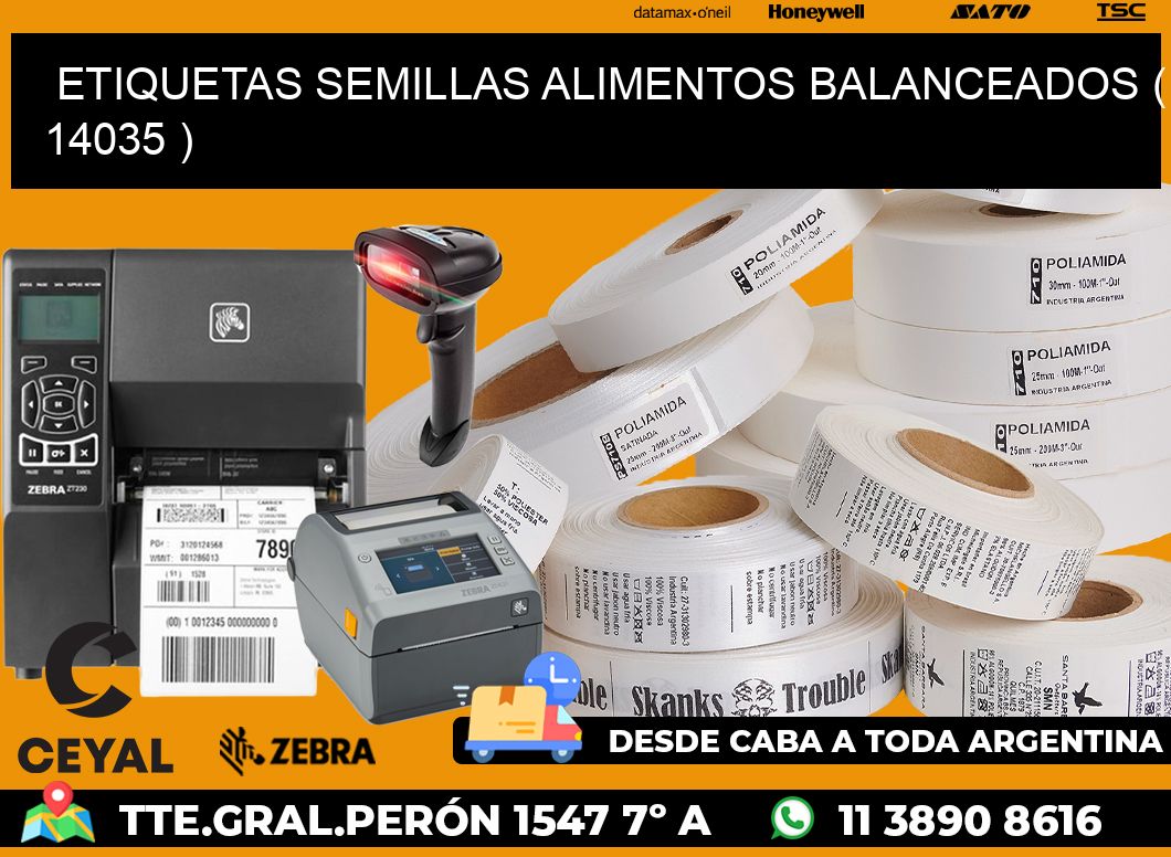 ETIQUETAS SEMILLAS ALIMENTOS BALANCEADOS ( 14035 )