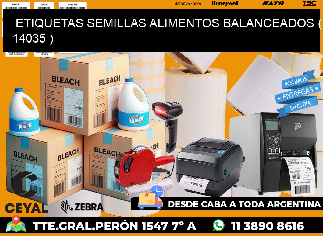 ETIQUETAS SEMILLAS ALIMENTOS BALANCEADOS ( 14035 )