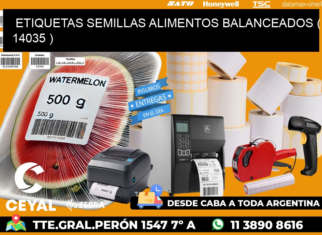 ETIQUETAS SEMILLAS ALIMENTOS BALANCEADOS ( 14035 )