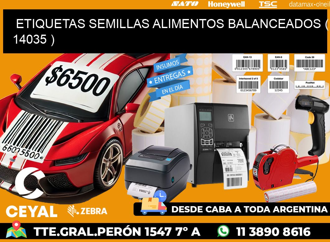 ETIQUETAS SEMILLAS ALIMENTOS BALANCEADOS ( 14035 )