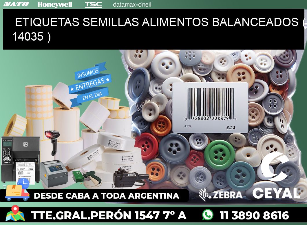 ETIQUETAS SEMILLAS ALIMENTOS BALANCEADOS ( 14035 )