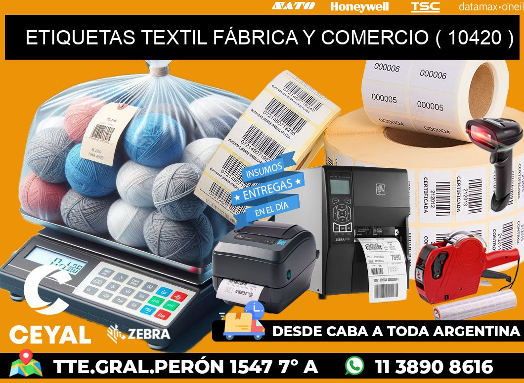 ETIQUETAS TEXTIL FÁBRICA Y COMERCIO ( 10420 )