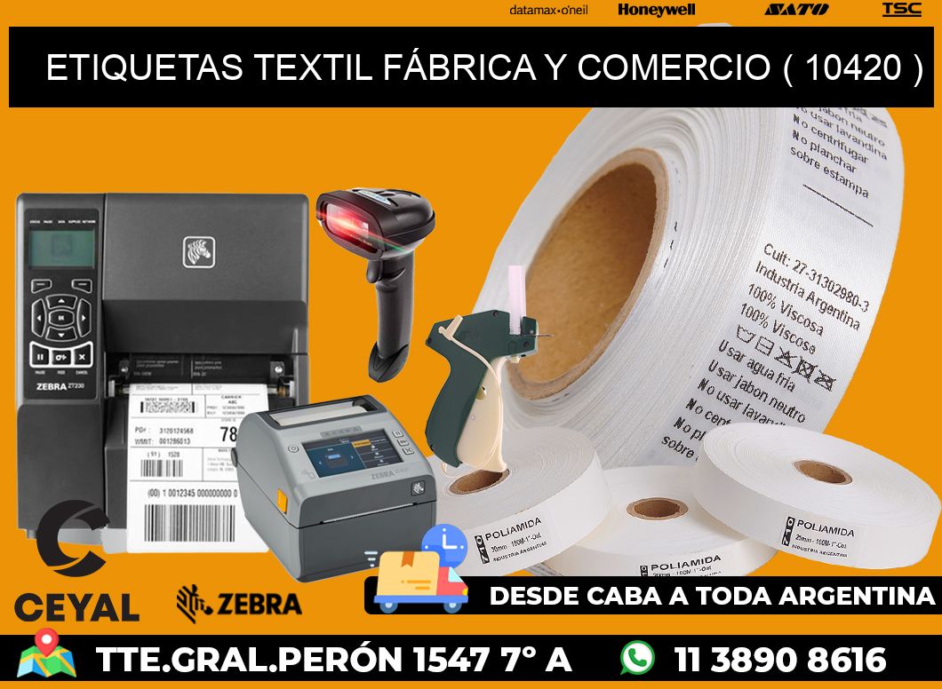 ETIQUETAS TEXTIL FÁBRICA Y COMERCIO ( 10420 )