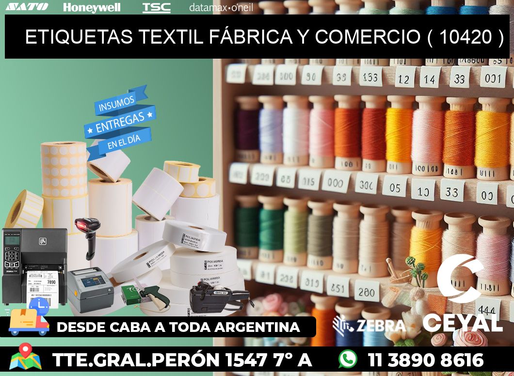 ETIQUETAS TEXTIL FÁBRICA Y COMERCIO ( 10420 )