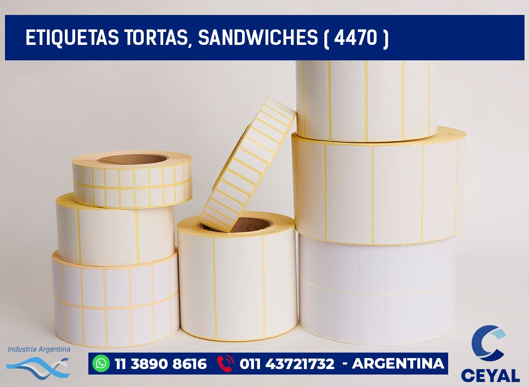 ETIQUETAS TORTAS, SANDWICHES ( 4470 )