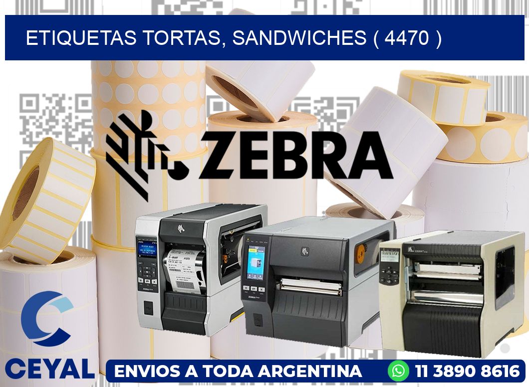 ETIQUETAS TORTAS, SANDWICHES ( 4470 )