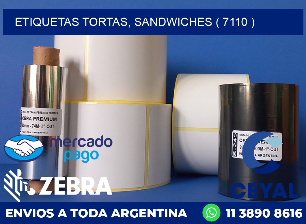 ETIQUETAS TORTAS, SANDWICHES ( 7110 )