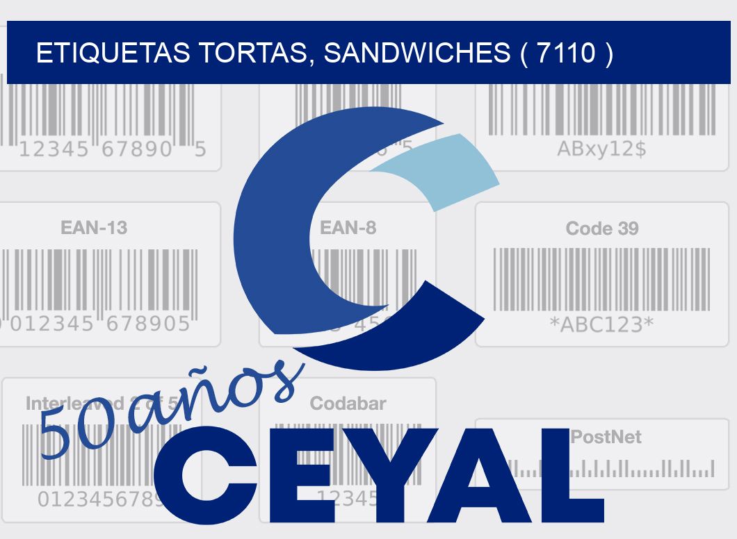 ETIQUETAS TORTAS, SANDWICHES ( 7110 )