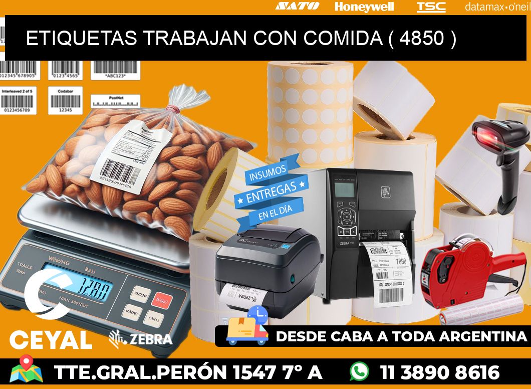 ETIQUETAS TRABAJAN CON COMIDA ( 4850 )