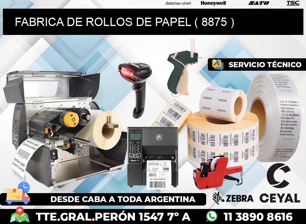 FABRICA DE ROLLOS DE PAPEL ( 8875 )