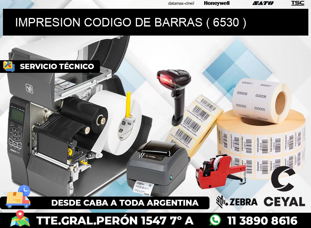 IMPRESION CODIGO DE BARRAS ( 6530 )