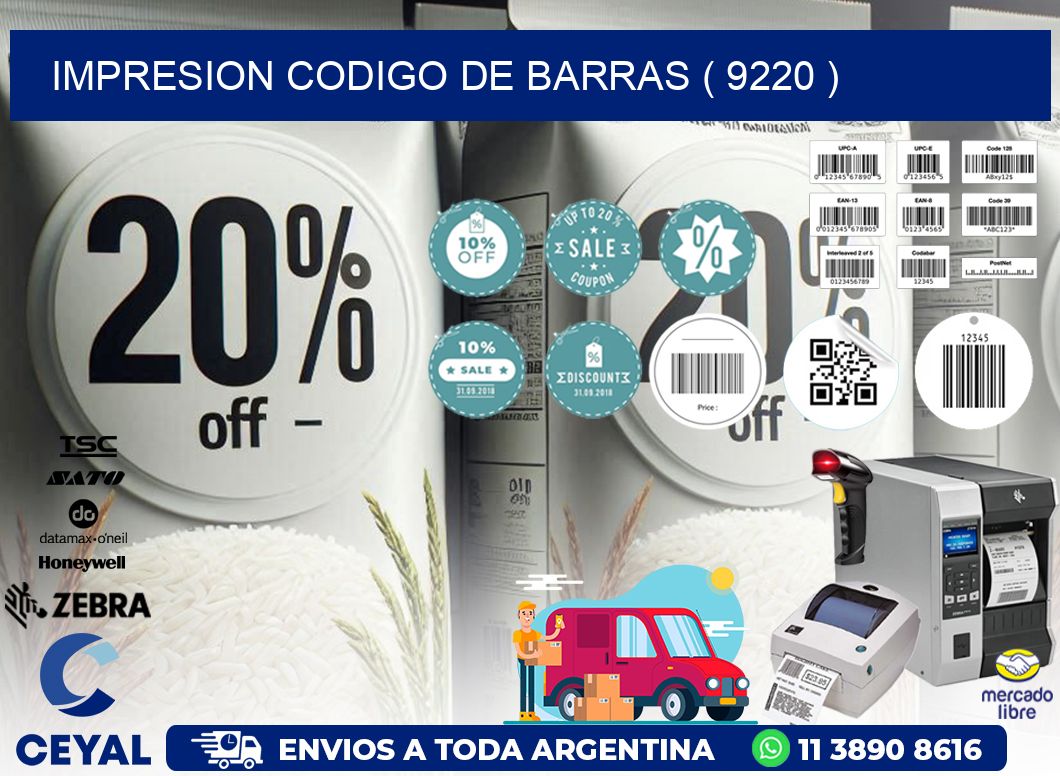 IMPRESION CODIGO DE BARRAS ( 9220 )