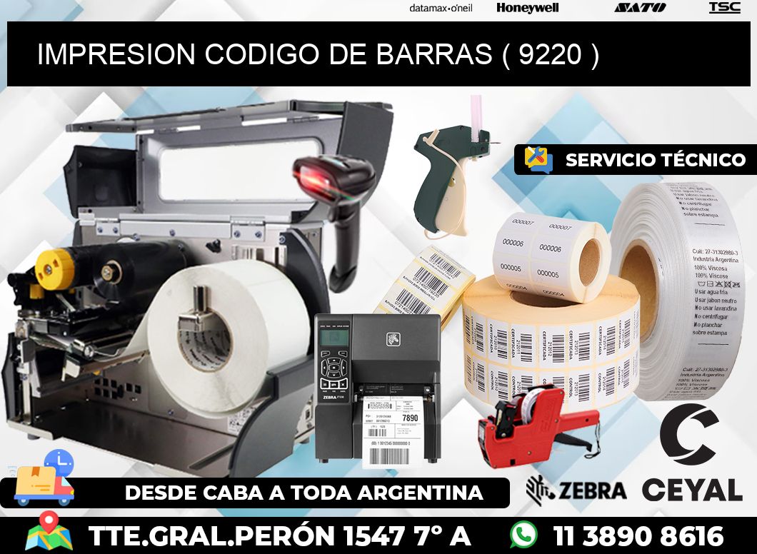 IMPRESION CODIGO DE BARRAS ( 9220 )