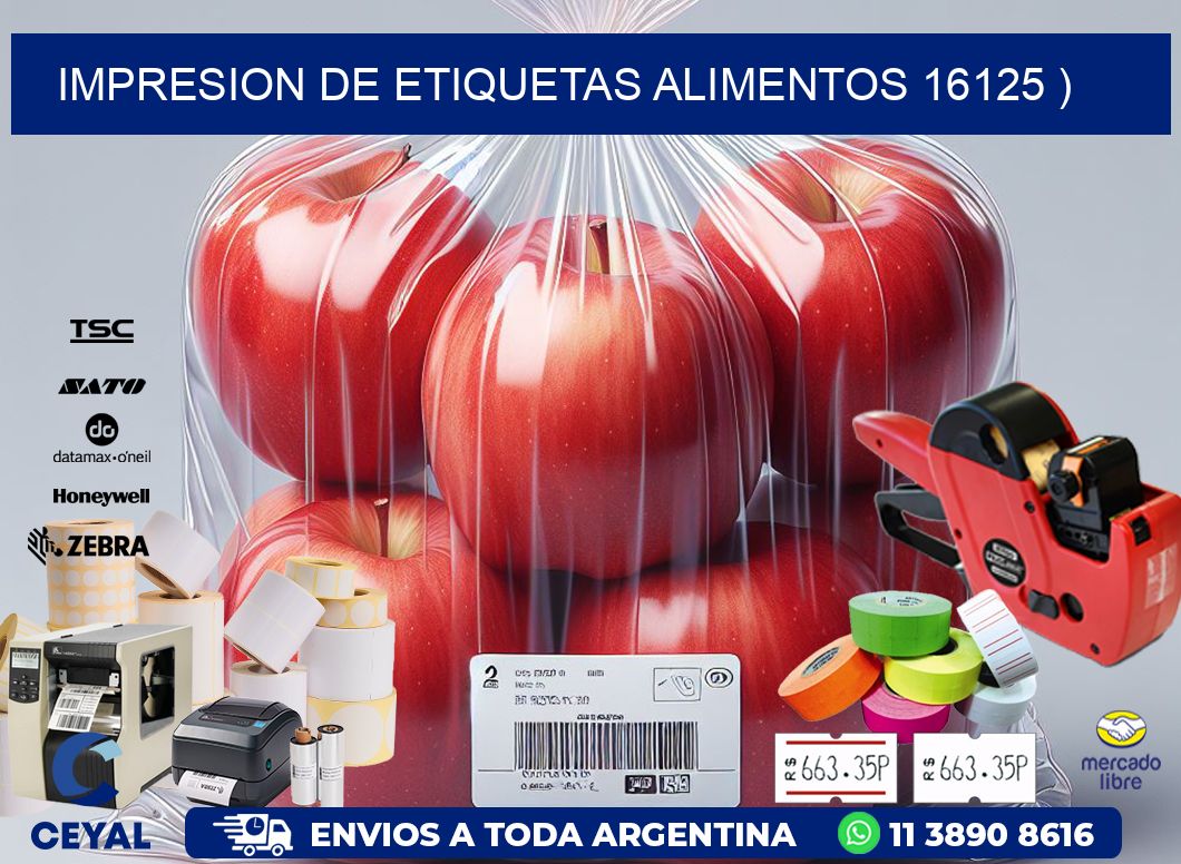 IMPRESION DE ETIQUETAS ALIMENTOS 16125 )