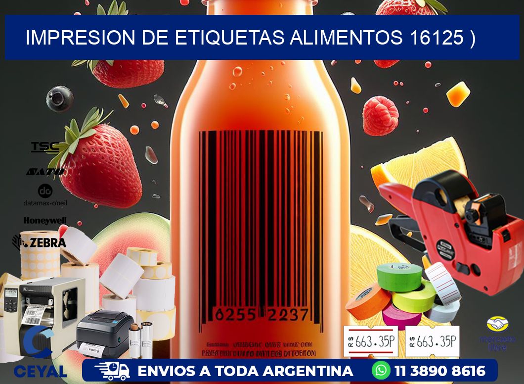 IMPRESION DE ETIQUETAS ALIMENTOS 16125 )