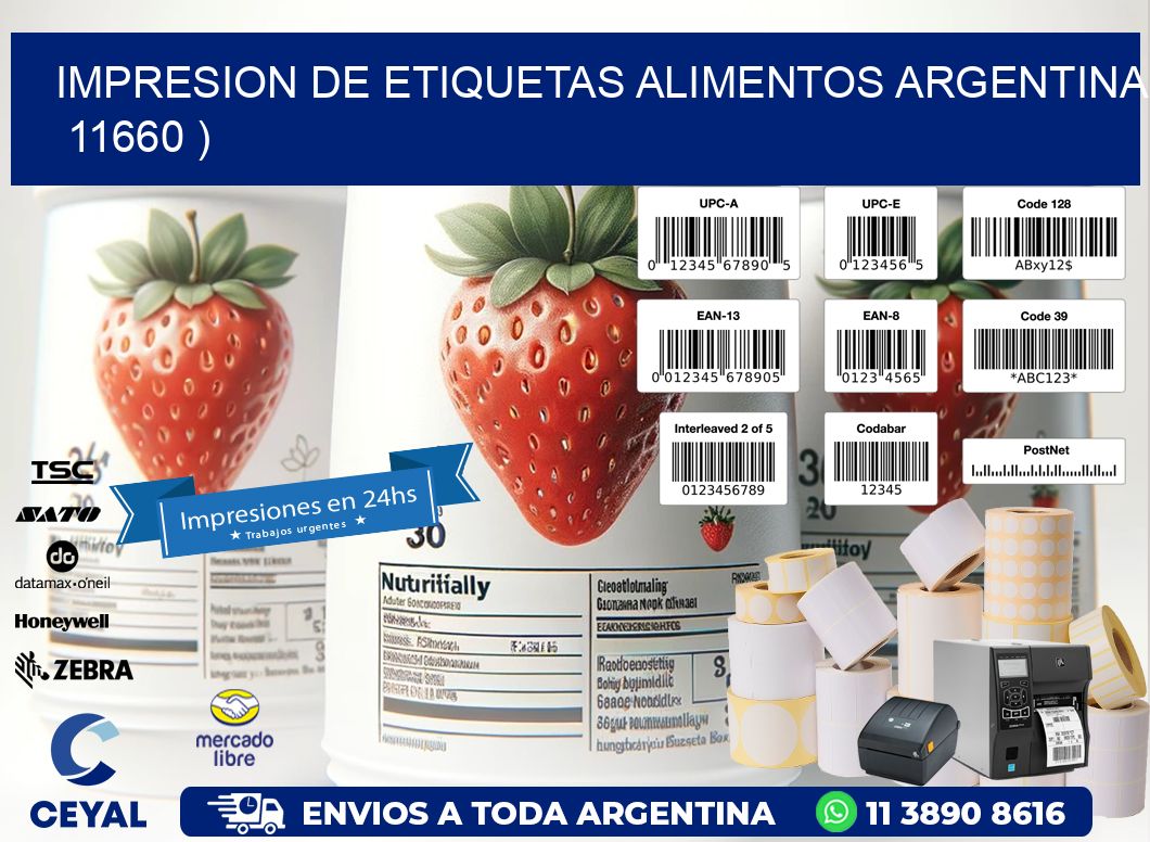 IMPRESION DE ETIQUETAS ALIMENTOS ARGENTINA   11660 )