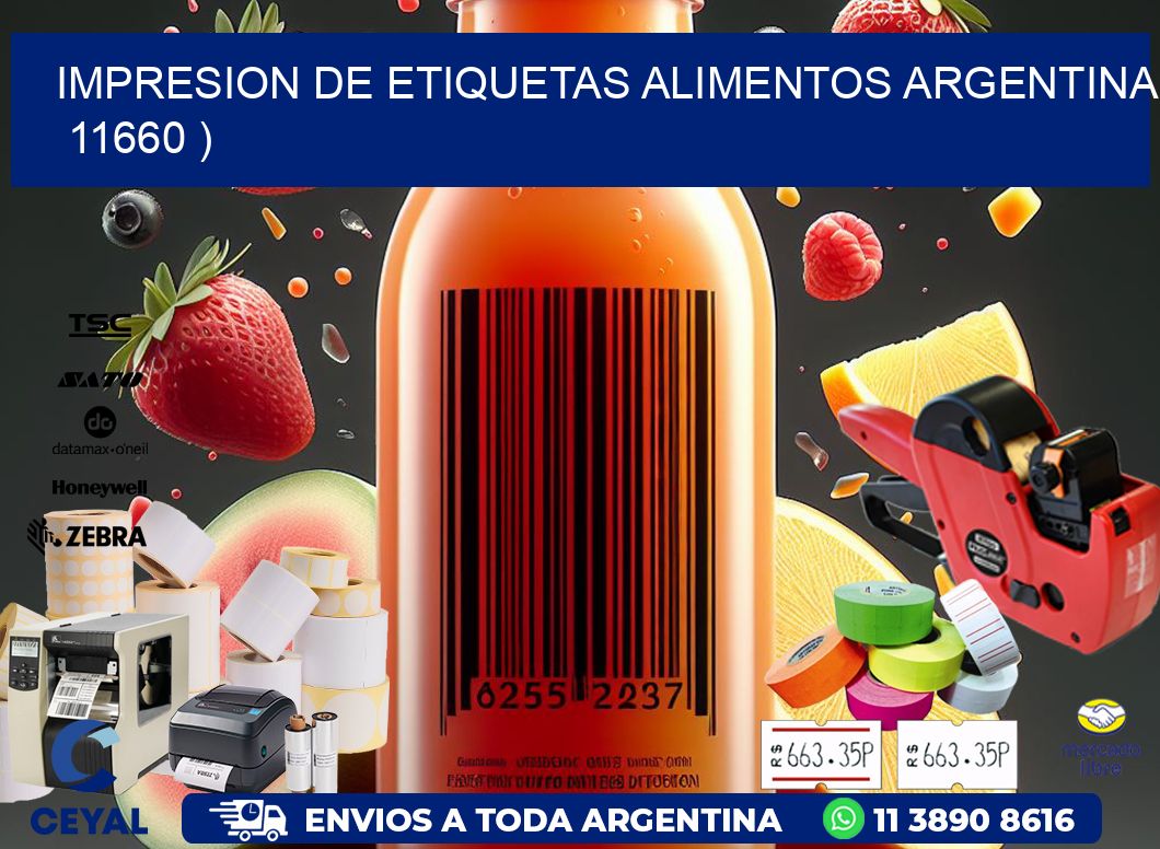 IMPRESION DE ETIQUETAS ALIMENTOS ARGENTINA   11660 )