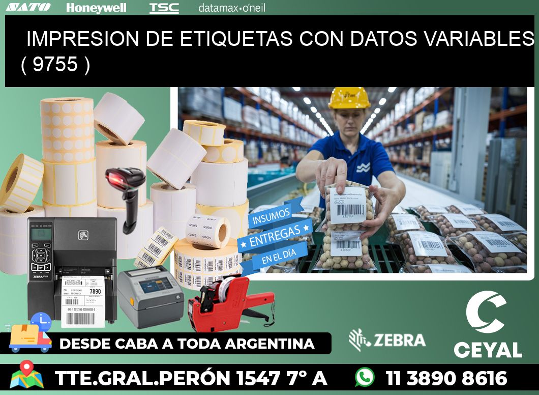 IMPRESION DE ETIQUETAS CON DATOS VARIABLES ( 9755 )