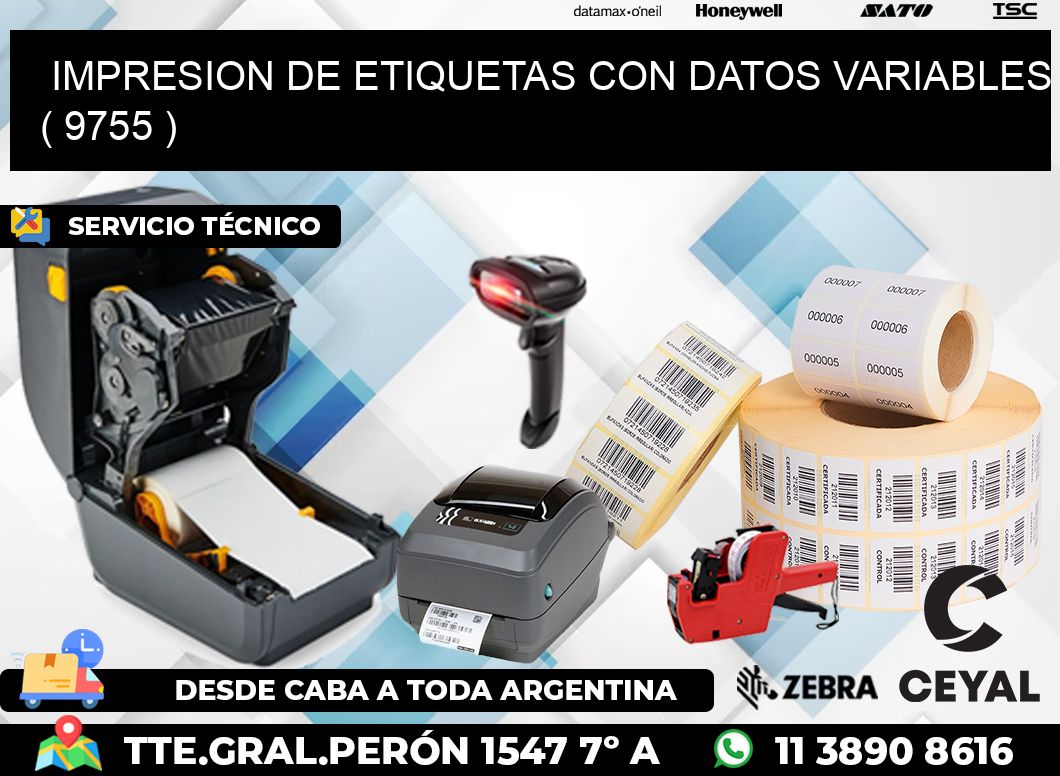 IMPRESION DE ETIQUETAS CON DATOS VARIABLES ( 9755 )