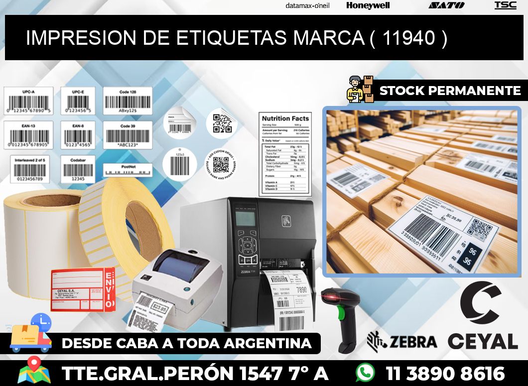 IMPRESION DE ETIQUETAS MARCA ( 11940 )