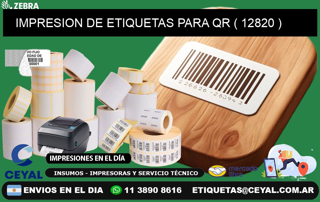 IMPRESION DE ETIQUETAS PARA QR ( 12820 )