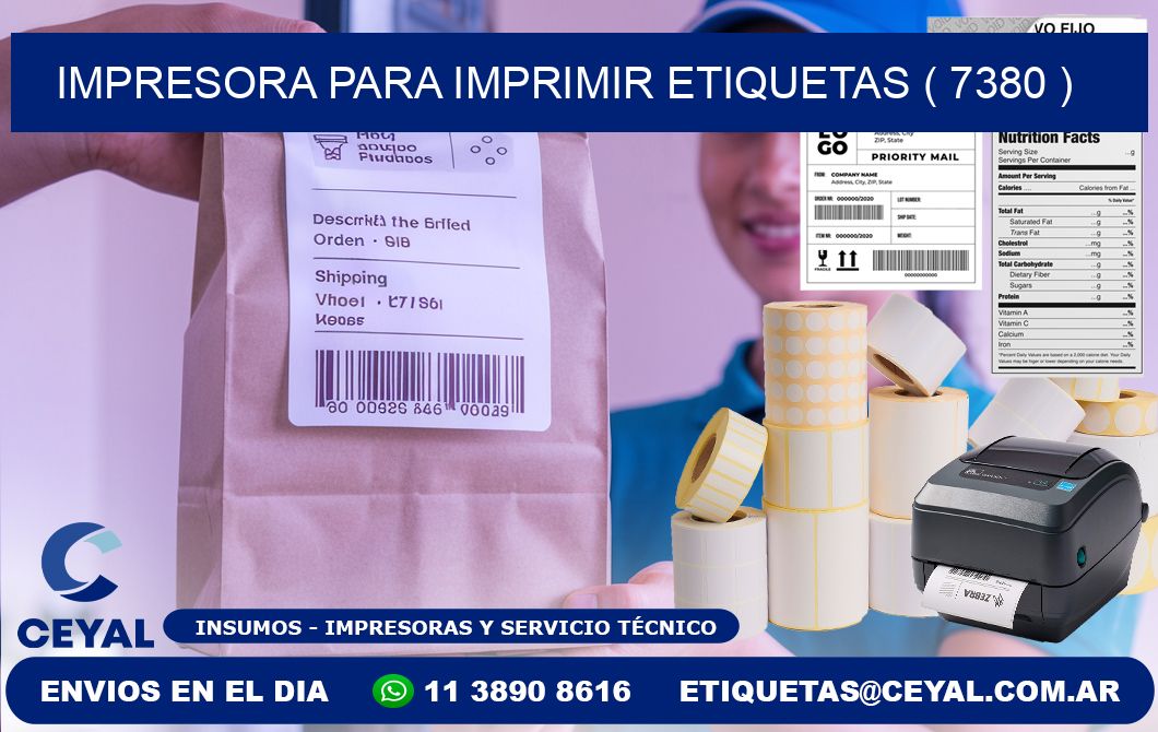 IMPRESORA PARA IMPRIMIR ETIQUETAS ( 7380 )