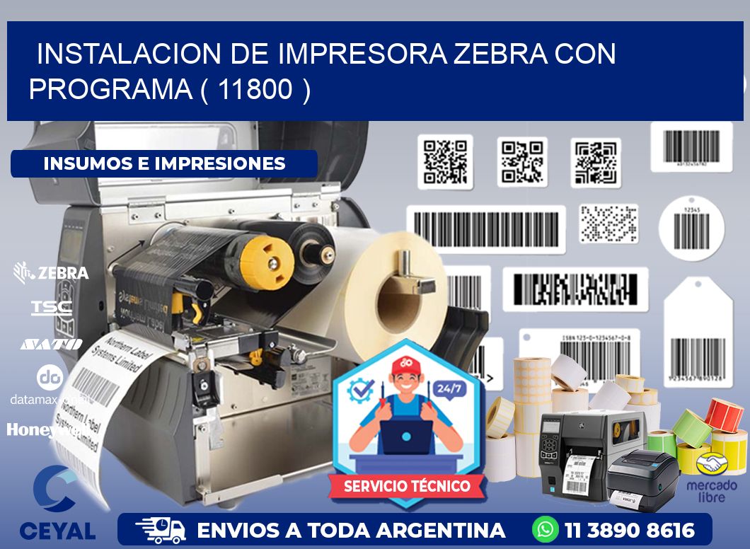 INSTALACION DE IMPRESORA ZEBRA CON PROGRAMA ( 11800 )