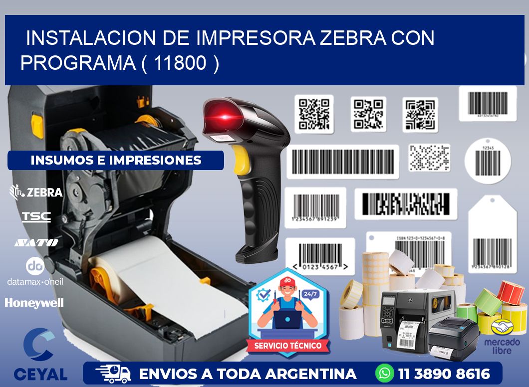 INSTALACION DE IMPRESORA ZEBRA CON PROGRAMA ( 11800 )