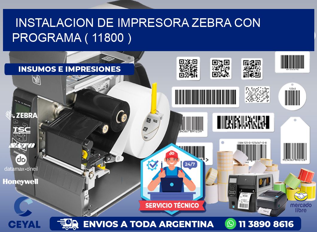 INSTALACION DE IMPRESORA ZEBRA CON PROGRAMA ( 11800 )