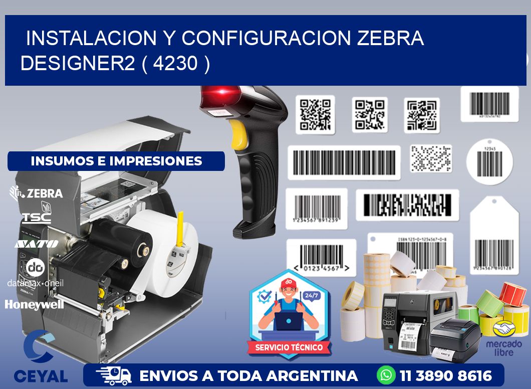 INSTALACION Y CONFIGURACION ZEBRA DESIGNER2 ( 4230 )
