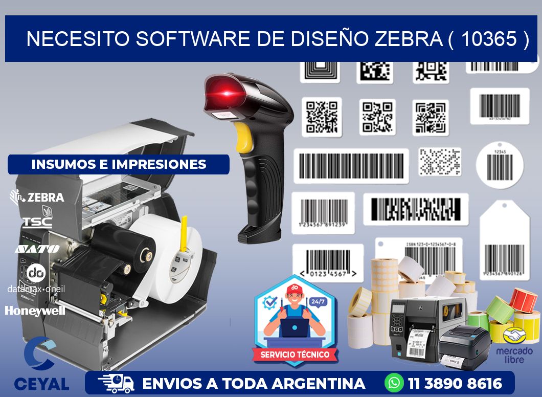NECESITO SOFTWARE DE DISEÑO ZEBRA ( 10365 )