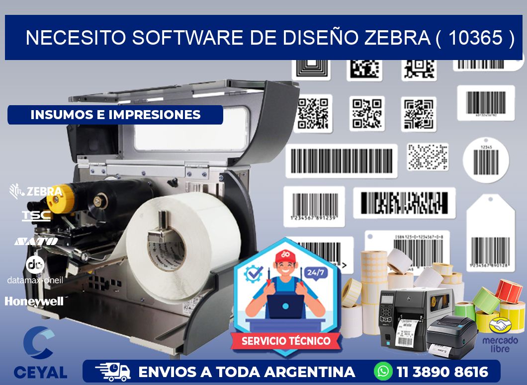 NECESITO SOFTWARE DE DISEÑO ZEBRA ( 10365 )