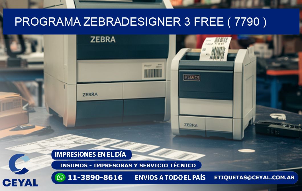 PROGRAMA ZEBRADESIGNER 3 FREE ( 7790 )