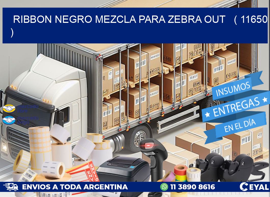RIBBON NEGRO MEZCLA PARA ZEBRA OUT   ( 11650 )