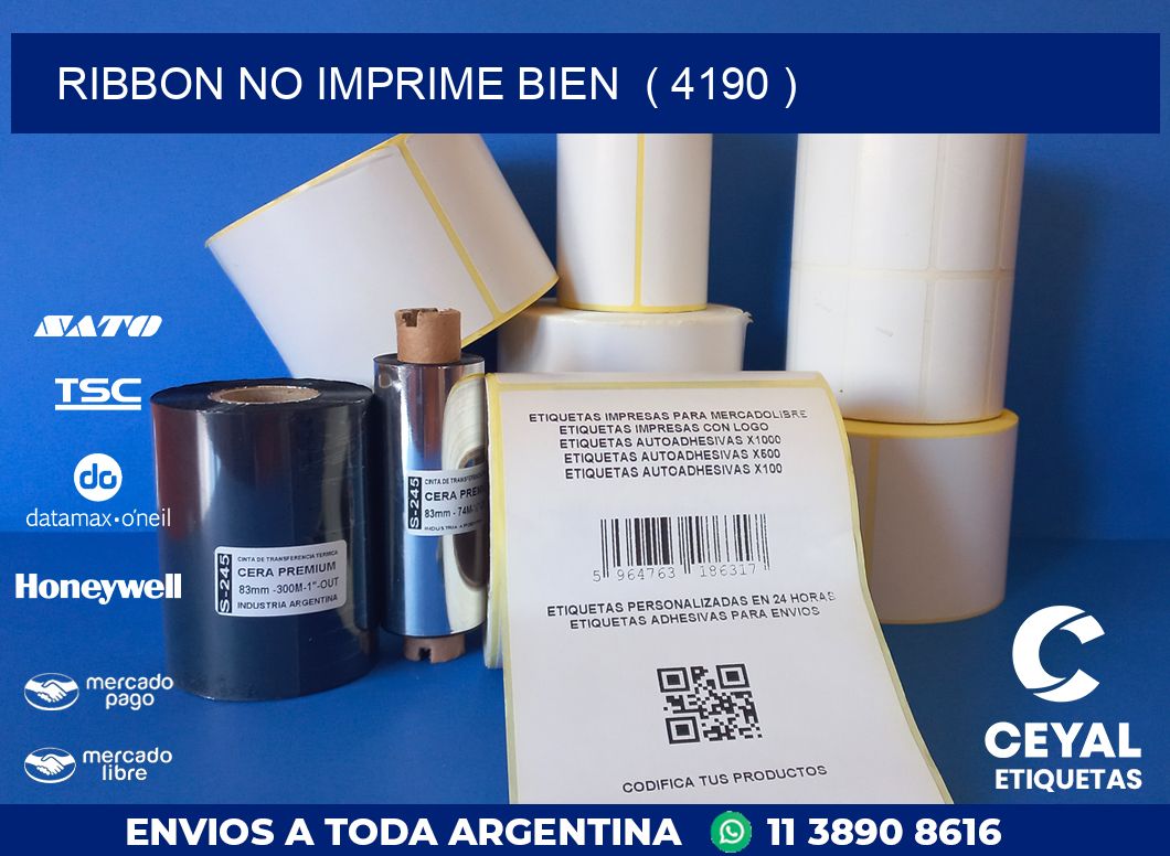 RIBBON NO IMPRIME BIEN  ( 4190 )