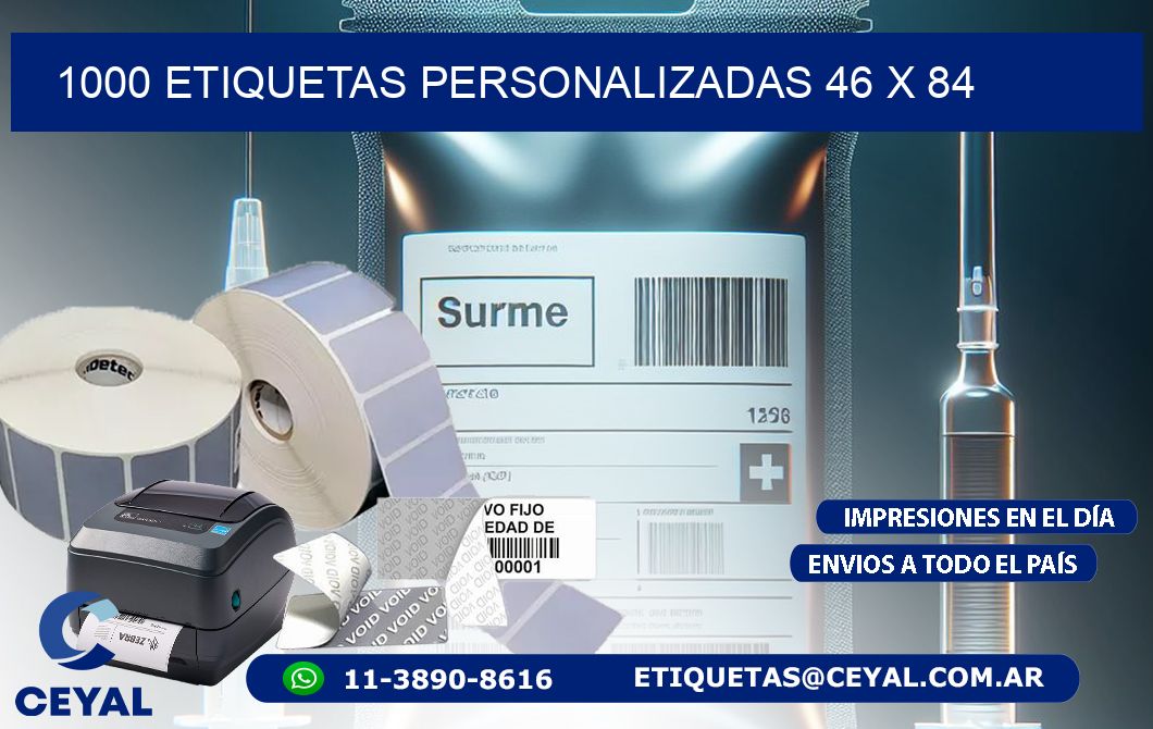 1000 ETIQUETAS PERSONALIZADAS 46 x 84