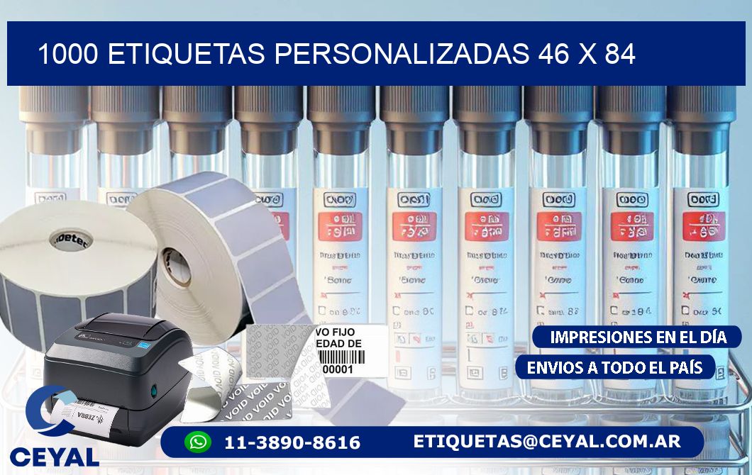 1000 ETIQUETAS PERSONALIZADAS 46 x 84
